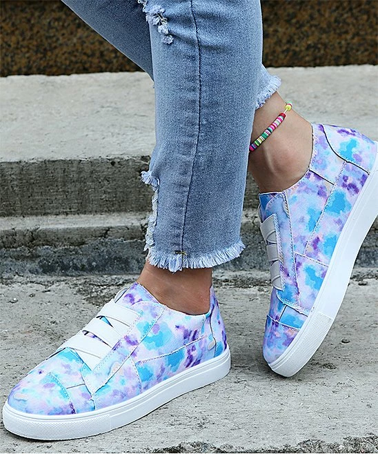 Brand new 👏 PAOTMBU Blue & Purple Abstract 👟 Sneaker - 👩 Women ✔️ - Image 4