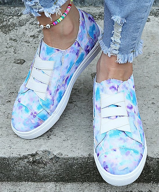Brand new 👏 PAOTMBU Blue & Purple Abstract 👟 Sneaker - 👩 Women ✔️