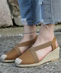 Top 10 🎁 PAOTMBU Brown & Beige Espadrille Wedge 🩴 Sandal - 👩 Women 🔔