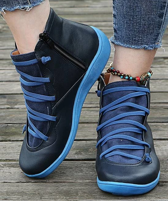 Best deal โ PAOTMBU Black & Blue Elastic Zip Boot - ๐ฉ Women ๐ - Image 3