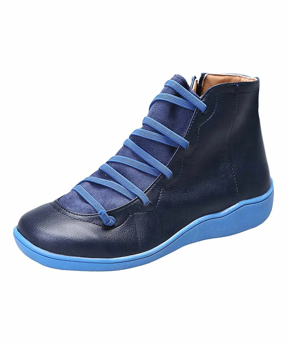 Best deal โ PAOTMBU Black & Blue Elastic Zip Boot - ๐ฉ Women ๐ - Image 5