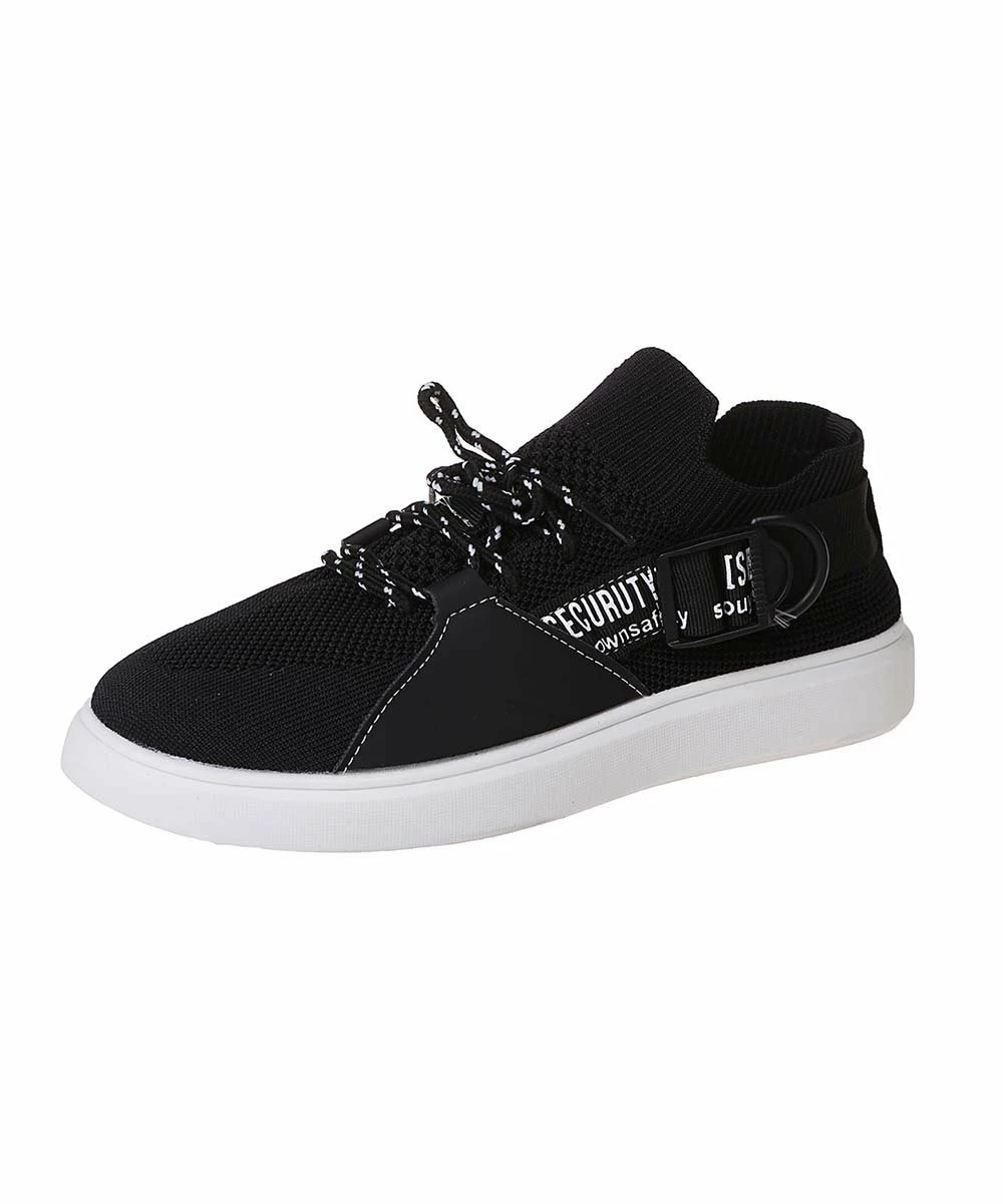 Deals ⌛ PAOTMBU Black Contrast-Panel 👟 Sneaker - 👩 Women 👏 - Image 5
